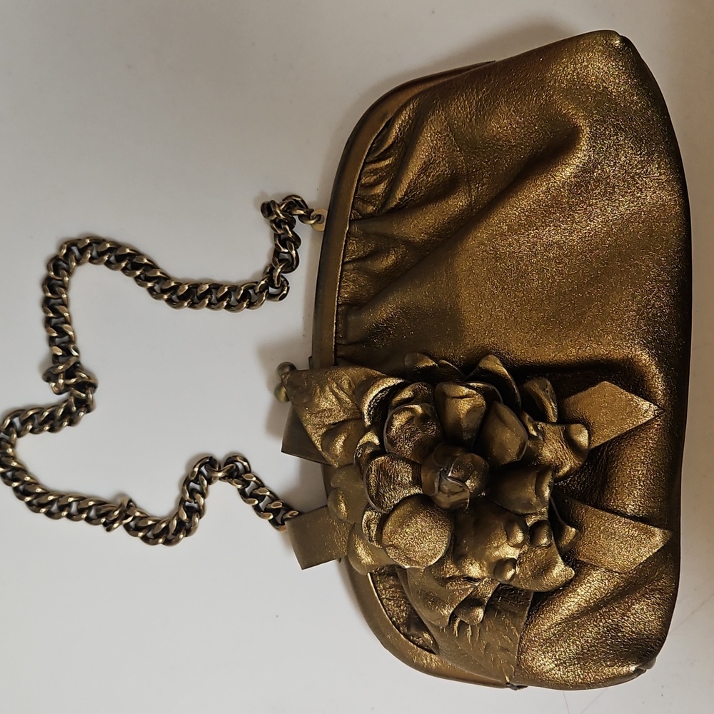 Isabella Fiore Metallic Leather Small Shoulder Bag With Attached Coin Purse Twi - Picture 3 of 10